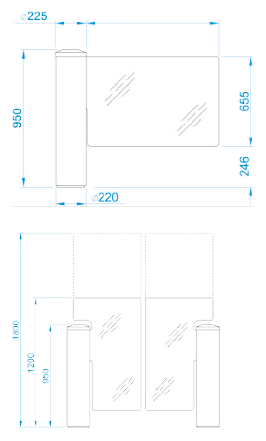 GlasStile S Роторные калитки GlasStile S Роторные калитки